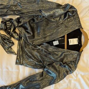Metallic Silver Women's Jacket